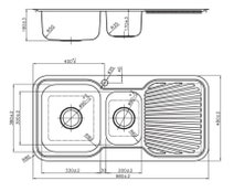 Arc IS9LS3 1 and 1/4 Bowl Right Hand Drainer Sink hero image