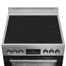 Beko 60cm Stainless Steel Freestanding Oven with Ceramic Cooktop BFCB60VMX hero image