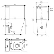 Studio Bagno Manhattan Hi Line Complete Toilet Suite - Gloss White MHL001 hero image