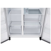 LG 641L Side by Side Refrigerator with Non-Plumbed Ice and Water Stainless Steel GS-N599PL hero image