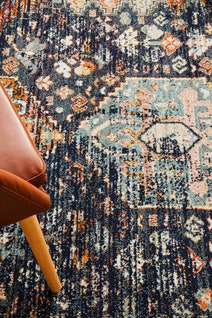 Rug Culture Legacy Large Multi-coloured Rug 290X200CM - LEG-854-NAVY-290X200 hero image