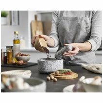 Joseph Joseph Dash Pestle & Mortar with Bamboo Lid - Granite 20176 hero image