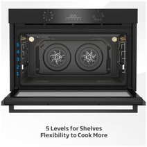 Beko 90cm Twin Fan Multifunction Built in Oven Dark Stainless Steel BBOB91271MDX hero image