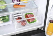 Haier 628L Quad Door Frost Free Fridge Black HRF700YCX hero image