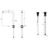 Abey Poco Square Pull Out Kitchen Mixer Tap Brushed Nickel 8K1-BN-LF image NaN