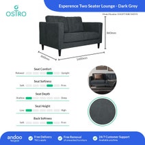 Ostro Esperence Two Seater Lounge Dark Grey U502PT40BCSXDYX hero image