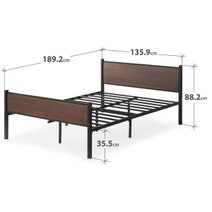Zinus Double Tucker Bed Frame Metal & Bamboo Base Brown AU-FBOBH2-14D hero image