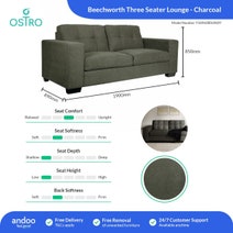 Ostro Beechworth Charcoal Three Seater Lounge Y18960BSUN09 hero image