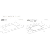 Elica NikolaTesla Flame Gas Cooktop with Integrated Rangehood Filtered NIKOLATESLAFLBLF88 hero image