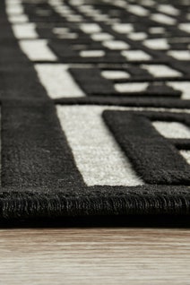 Rug Culture York Oversize Black & Natural Rug 400X300CM - YRK-BREN-GLD-400X300 hero image