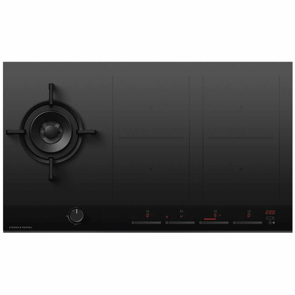 Fisher & Paykel Series 9 90cm Natural Gas Wok Burner and Induction Cooktop CGI905DNGTB4 hero image