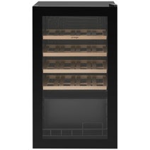 Omega 34 Bottle Freestanding Single Zone Wine Cabinet Black OCWFS34SB hero image