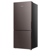 Hisense 417L Bottom Mount Refrigerator Taupe Steel HRBM418D hero image