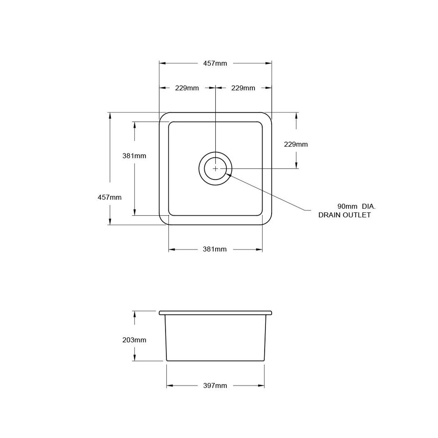 Turner Hastings Cuisine Inset-Undermount Fine Fireclay Sink Gloss White CU46FS hero image