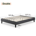 Zinus Curtis Double Upholstered Bed Base Dark Grey AU-EFPB-D image NaN