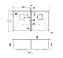 Oliveri SB63SS Spectra Double Bowl Topmount Sink hero image