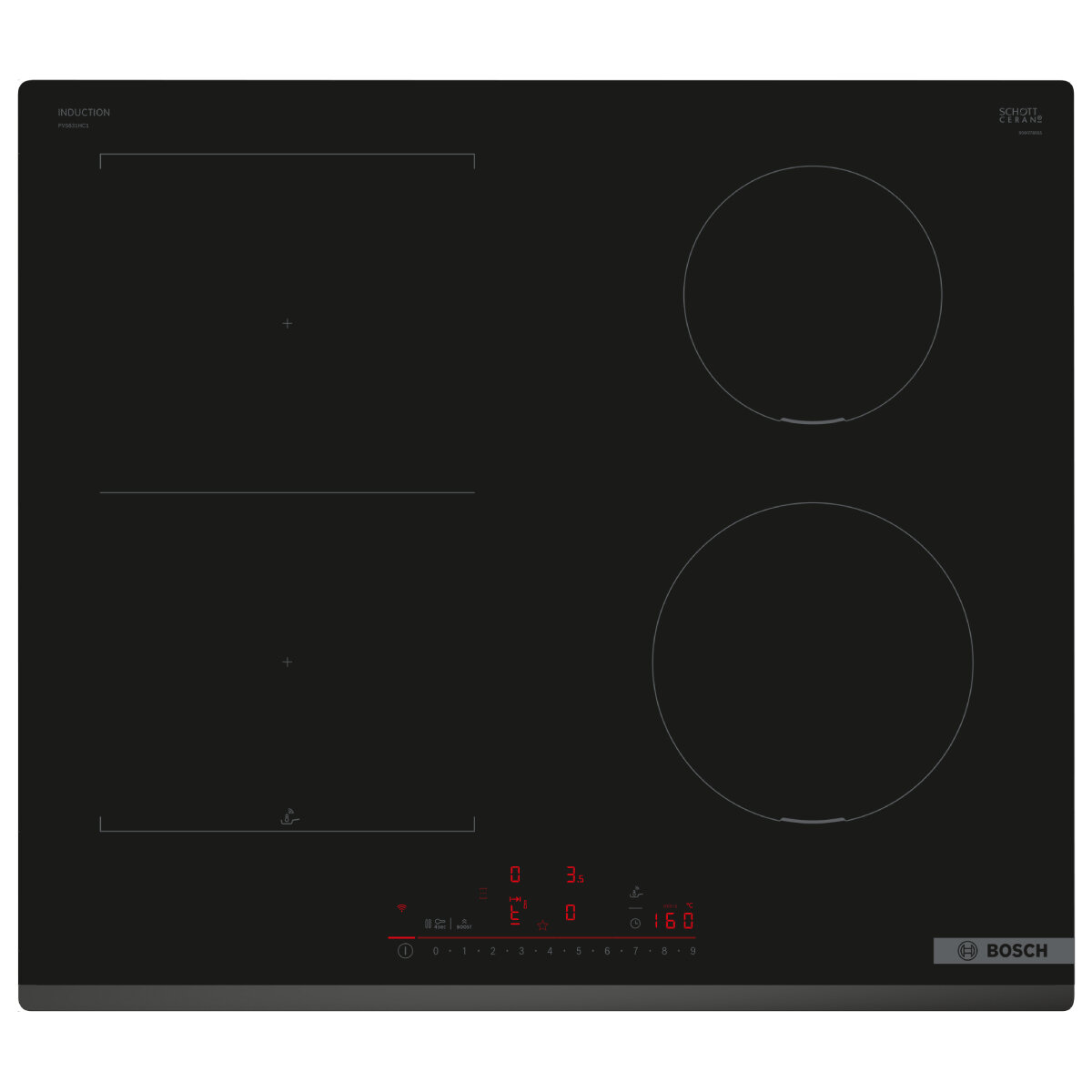 Bosch black induction hob 60cm outlet