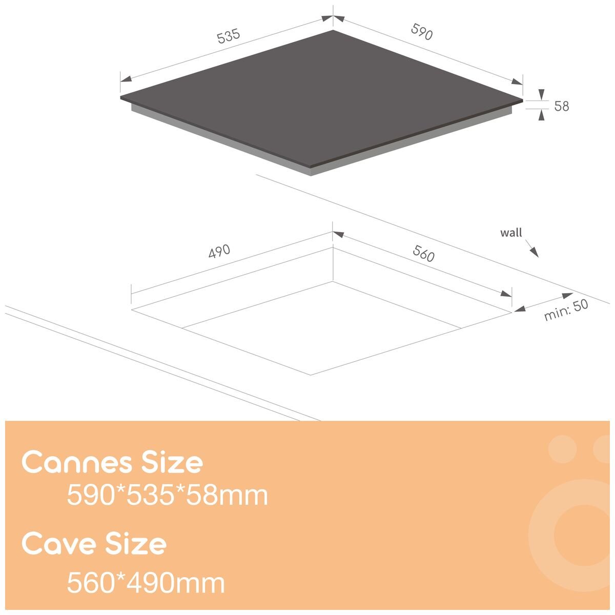 Linarie 60cm 4 Zone Induction Cooktop with Flex Zone LS60I1F2Z hero image