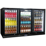 Schmick 399L Under Bench Black Heated Glass Fridge SK386-B-HD hero image