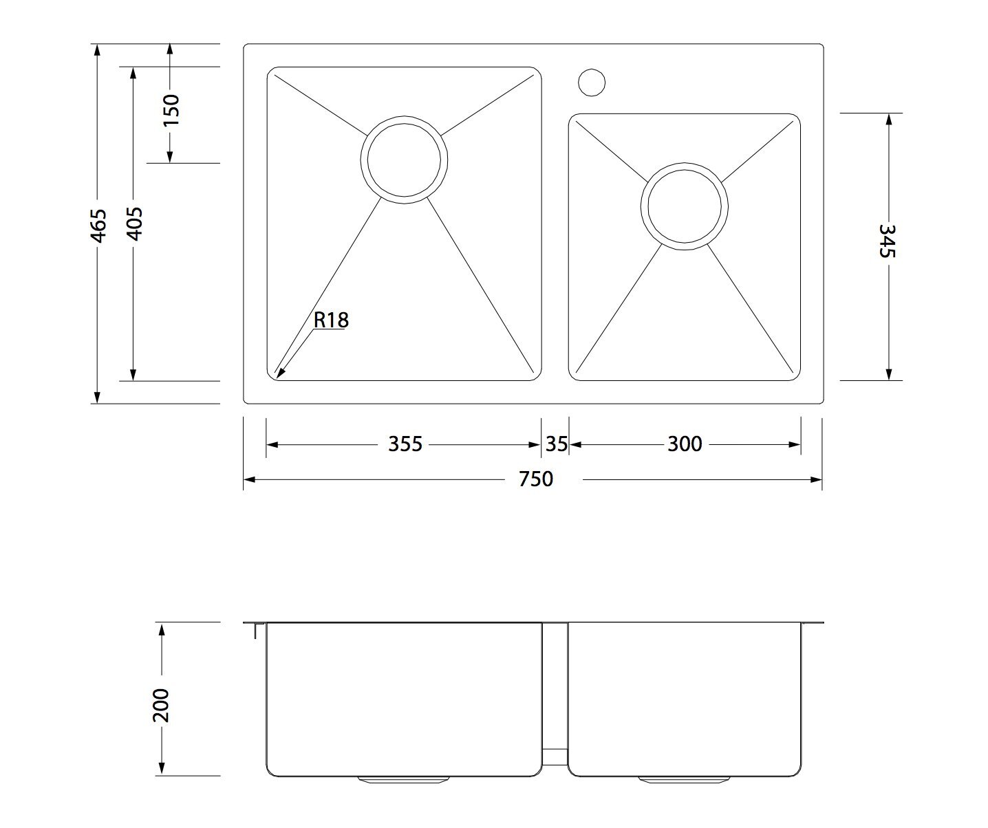 Oliveri AP1415 Apollo 1 and 3/4 Bowl Inset Sink hero image