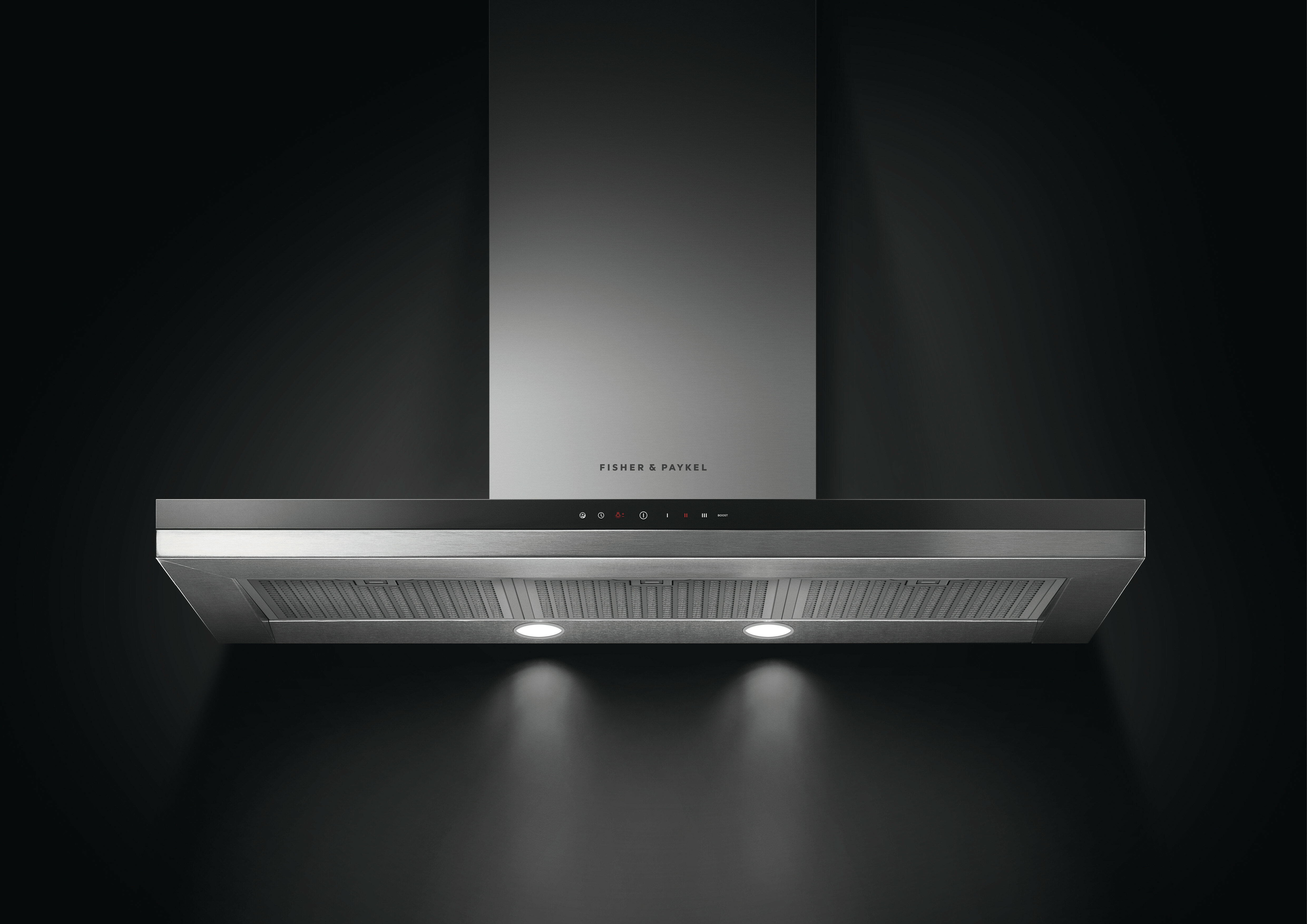 Fisher & Paykel Series 7 90cm Box Chimney Wall Canopy Rangehood with External Motor HC90DCEXB3 hero image