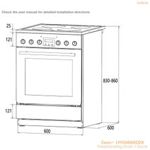 Linarie 60cm Freestanding Electric Oven with Ceramic Cooktop LYFC6060CDX hero image