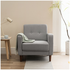 Zinus Adair Modern Armchair with Armrest Pockets Light Grey AU-AD-LG-AC image NaN