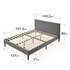 Zinus Liam Classic Home Double Upholstered Bed Base Dark Grey AU-FPPPDG-12D image NaN