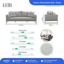 Kalona VAEROY Three Seater Sofa Cloud WS-208-03-VILA-11 hero image