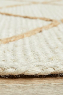 Rug Culture Nosa Medium White & Natural Rug 220X150CM - NSA-222-WHT-220X150 hero image