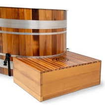 Revel Glacier Premium Solo Cedar Ice Bath with 1HP Chiller Unit R-ICESOLO-V3 hero image
