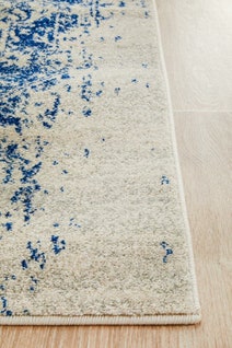 Rug Culture Evoke Large White Navy Rug 400X80CM - EVO-253-WNAV-400X80 hero image