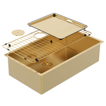 Abey Piazza Large Single Bowl Eureka Gold CR720G hero image