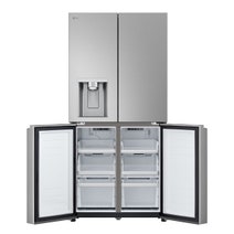 LG 506L French Door Fridge with Slim In-Door Ice and Water Dispenser Stainless Steel GF-L500PL hero image