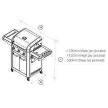 Artusi 2 Burner EQ Electric Freestanding BBQ ATBBQ2ET hero image