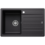 Blanco LEGRA 45S Single Bowl Top Mount Sink with Right Hand Drainer Silgranit Black 528060 hero image