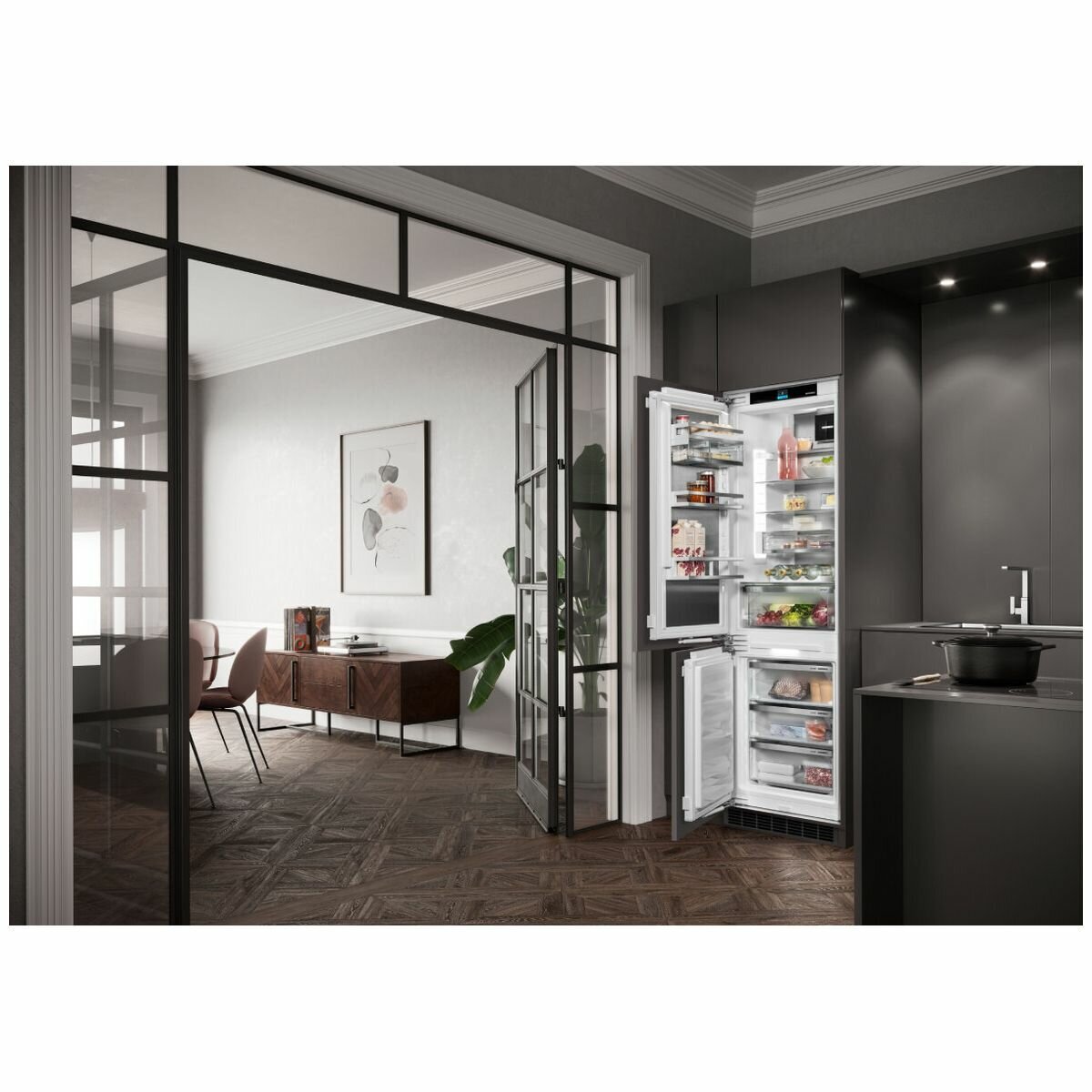 Liebherr Peak Series 254L Integrated Bottom Mount Fridge ICNH5173LH hero image