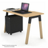 Jason.L Quadro A Leg Maple Desk with Natural Leg Black Cross Beam QDW1006.B.ME image NaN