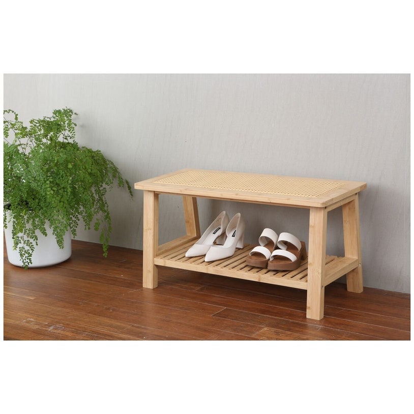 L.T. Williams Bamboo Shoe Rack & Rattan Seat 9930-LT | Appliances Online