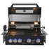 Smart Four Burner Built-In LPG BBQ with Rotisserie and Rear Infrared Burner Black 401WB-BLK image NaN