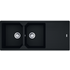 Franke Urban Fragranite Double Bowl Topmount Sink with Reversible Drainer Matte Black UBG621MB image NaN