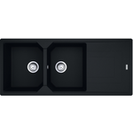 Franke Urban Fragranite Double Bowl Topmount Sink with Reversible Drainer Matte Black UBG621MB hero image