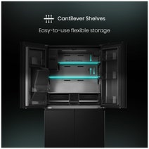 Hisense 585L French Door Fridge Black Steel with Dark Interior HRCD585BWB hero image