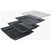 Siemens iQ700 60cm Pyrolytic Oven with pulseSteam and Microwave Matte Black HN978GQM1 hero image