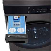 LG AI WashTower 19kg/10kg All-In-One Stacked Washer Dryer Black Steel WWT-1910B hero image