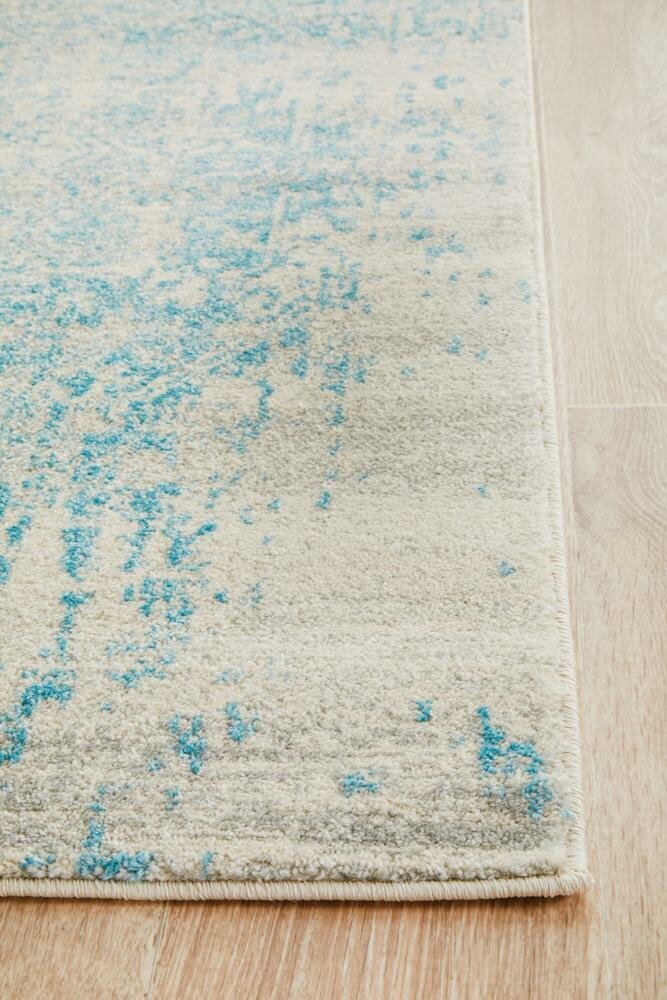 Rug Culture Evoke Large White Blue Rug 400X80CM - EVO-253-WBLU-400X80 hero image