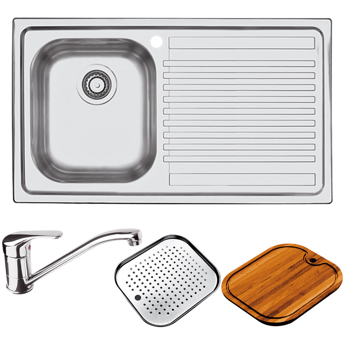 Barazza BF100LTP B-Fast Single Bowl Right Hand Drainer Sink Pack hero image