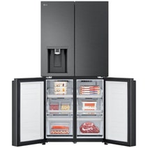 LG 506L French Door Fridge with Slim In-Door Ice and Water Dispenser Matte Black GF-L500MBL hero image