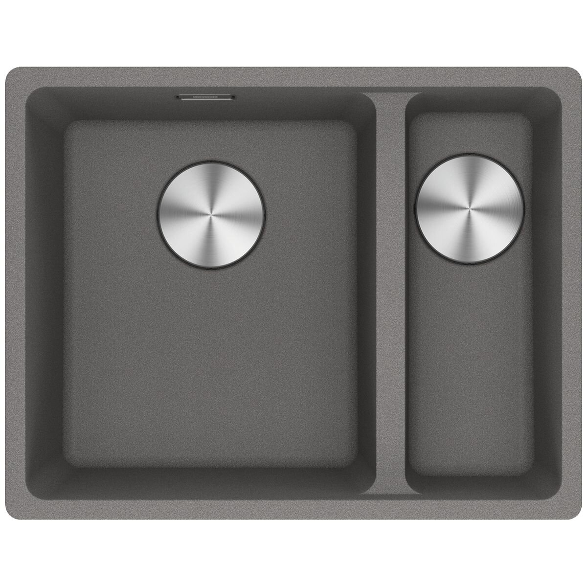 Franke Maris 340/150mm 1 and 1/2 Bowl Right Flushmount Sink with Extension Drainer Stone Grey MRG260SBRSG-FPC hero image