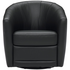 Natuzzi Editions Giada Black Leather Swivel Chair CHAIRB59610BU image NaN